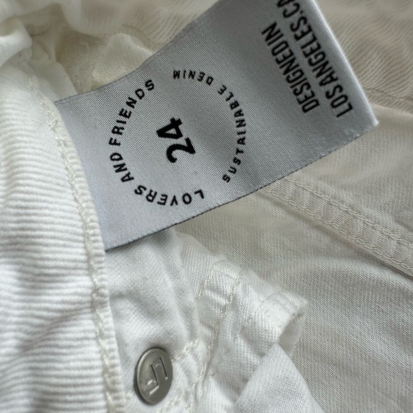 LOVERS + FRIENDS Ladies Size 24 Ryan High Rise Sustainable White Jeans LA - Picture 7 of 9